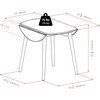 image:imageWinsome Moreno Round Double Drop Leaf Dining Table for Dining Room Apartment 37 Black