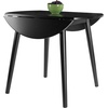 image:imageWinsome Moreno Round Double Drop Leaf Dining Table for Dining Room Apartment 37 Black