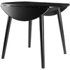 image:imageWinsome Moreno Round Double Drop Leaf Dining Table for Dining Room Apartment 37 Black