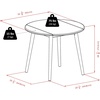 image:imageWinsome Moreno Round Double Drop Leaf Dining Table for Dining Room Apartment 37 Black