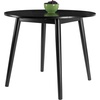 image:imageWinsome Moreno Round Double Drop Leaf Dining Table for Dining Room Apartment 37 Black
