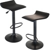 image:imageWinsome Obsidian 3Pc Square Counter Height Table with 2 Adjustable Air Lift Stools Black