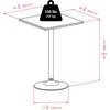image:imageWinsome Obsidian Tall Square Dining Table for Kitchen Dining Room 35 BlackDining