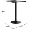 image:imageWinsome Obsidian Tall Square Dining Table for Kitchen Dining Room 35 BlackDining