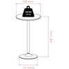 image:imageWinsome Obsidion Round Tall Pub Table Black 40  Small High Top Circle Bar Style Cocktail or Bistro Table for Kitchen Breakfast Nook Dining Area Accent FurnitureModern  Contemporary