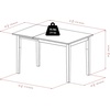 image:imageWinsome Perrone Drop Leaf Dining Table  Sturdy amp Stylish Foldable Table for Eating amp Working in Kitchen Dining Room Classic Home Decor Furniture