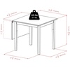 image:imageWinsome Perrone Drop Leaf Dining Table  Sturdy amp Stylish Foldable Table for Eating amp Working in Kitchen Dining Room Classic Home Decor Furniture