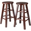 image:imageWinsome Sally 3Pc Breakfast Table with 2 Square Leg Counter Stools Walnut