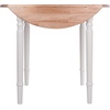 image:imageWinsome Sorella Round Double Drop Leaf Dining Table for Dining Room 30 Natural amp WhiteNatural  White