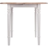 image:imageWinsome Sorella Round Double Drop Leaf Dining Table for Dining Room 30 Natural amp WhiteNatural  White