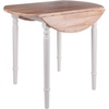 image:imageWinsome Sorella Round Double Drop Leaf Dining Table for Dining Room 30 Natural amp WhiteNatural  White