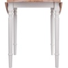 image:imageWinsome Sorella Round Double Drop Leaf Dining Table for Dining Room 30 Natural amp WhiteNatural  White