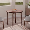 image:imageWinsome Sorella Round Double Drop Leaf Dining Table for Dining Room 30 Natural amp WhiteWalnut