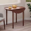 image:imageWinsome Sorella Round Double Drop Leaf Dining Table for Dining Room 30 Natural amp WhiteWalnut