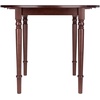 image:imageWinsome Sorella Round Double Drop Leaf Dining Table for Dining Room 30 Natural amp WhiteWalnut