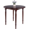 image:imageWinsome Sorella Round Double Drop Leaf Dining Table for Dining Room 30 Natural amp WhiteWalnut