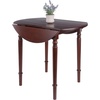 image:imageWinsome Sorella Round Double Drop Leaf Dining Table for Dining Room 30 Natural amp WhiteWalnut