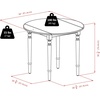 image:imageWinsome Sorella Round Double Drop Leaf Dining Table for Dining Room 30 Natural amp WhiteWalnut