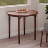 image:imageWinsome Sorella Round Double Drop Leaf Dining Table for Dining Room 30 Natural amp WhiteWalnut