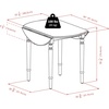 image:imageWinsome Sorella Round Double Drop Leaf Dining Table for Dining Room 30 Natural amp WhiteWalnut