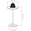 image:imageWinsome Spectrum 3Pc Pub Set Round Table amp Adjustable Swivel Stools Black amp Chrome