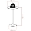 image:imageWinsome Spectrum 3Pc Pub Set Round Table amp Adjustable Swivel Stools Black amp Chrome