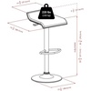 image:imageWinsome Spectrum 3Pc Pub Set Round Table amp Adjustable Swivel Stools Black amp Chrome