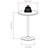image:imageWinsome Summit 3Pc Bar Height Table with 2 Swivel Seat Stools Black and Chrome