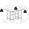 image:imageWinsome Taylor Drop Leaf Table with Wide Drawer for Dining Room 29 WalnutSolid