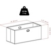 image:imageWinsome Torino 3PC Set Folding Bookcase wFabric Basket Storage and Organization BlackChocolate