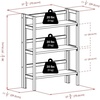 image:imageWinsome Torino 3PC Set Folding Bookcase wFabric Basket Storage and Organization BlackChocolate