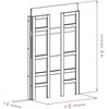 image:imageWinsome Torino 3PC Set Folding Bookcase wFabric Basket Storage and Organization BlackChocolate