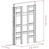 image:imageWinsome Torino 3PC Set Folding Bookcase wFabric Basket Storage and Organization EspressoChocolate