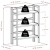 image:imageWinsome Torino 3PC Set Folding Bookcase wFabric Basket Storage and Organization EspressoChocolate