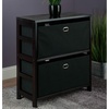 image:imageWinsome Torino 3PC Set Shelf w Fabric Baskets Storage and Organization EspressoBlackEspresso  Black