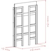 image:imageWinsome Torino 3Pc Folding Bookcase wFabric Baskets BlackBlack 20306