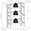 image:imageWinsome Torino 3Pc Folding Bookcase wFabric Baskets BlackBlack 20306