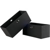image:imageWinsome Torino 3Pc Folding Bookcase wFabric Baskets BlackBlack 20306