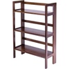 image:imageWinsome Torino 3Pc Folding Bookcase wFabric Baskets WalnutBlack 94395
