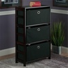 image:imageWinsome Torino 4PC Set Shelf w Fabric Baskets Storage and Organization EspressoBlack