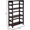 image:imageWinsome Torino 4PC Set Shelf wBlack Fabric Baskets Storage and Organization EspressoChocolate