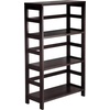 image:imageWinsome Torino 4PC Set Shelf wBlack Fabric Baskets Storage and Organization EspressoChocolate