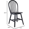 image:imageWinsome Windsor 2Piece Chair Set Natural  Classic Ladder Backed Kitchen amp Dining Room Chairs Simple Elegant Home Seating Solution Great for Office Hallway BedroomBlack