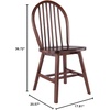 image:imageWinsome Windsor 2Piece Chair Set Natural  Classic Ladder Backed Kitchen amp Dining Room Chairs Simple Elegant Home Seating Solution Great for Office Hallway BedroomWalnut