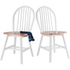 image:imageWinsome Windsor 2Piece Chair Set Natural  Classic Ladder Backed Kitchen amp Dining Room Chairs Simple Elegant Home Seating Solution Great for Office Hallway BedroomNatural  White