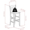 image:imageWinsome Wood 3Pc Inglewood HighPub Dining Table with Ladder Back Stool