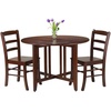 image:imageWinsome Wood Alamo 5Pc Round Drop Leaf Table with 4 Ladder Back2 Chairs