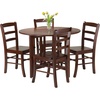image:imageWinsome Wood Alamo 5Pc Round Drop Leaf Table with 4 Ladder Back4 Chairs