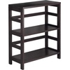image:imageWinsome Wood Capri Wood 2 Section Storage Shelf with 4 Black Fabric Foldable Baskets  Foldable Organizer Baskets for Toys Clothes Sheets Craft Supplies Home amp Office Storage and Organization ContainersEspresso