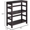 image:imageWinsome Wood Capri Wood 2 Section Storage Shelf with 4 Black Fabric Foldable Baskets  Foldable Organizer Baskets for Toys Clothes Sheets Craft Supplies Home amp Office Storage and Organization ContainersEspresso